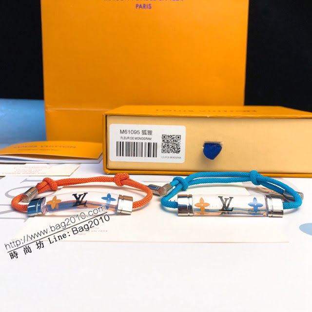 Louis Vuitton新款飾品 路易威登Maison透明柱體手繩 LV男女可調節手鏈手環  zglv2078